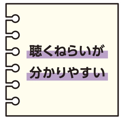 聴くねらいが分かりやすい