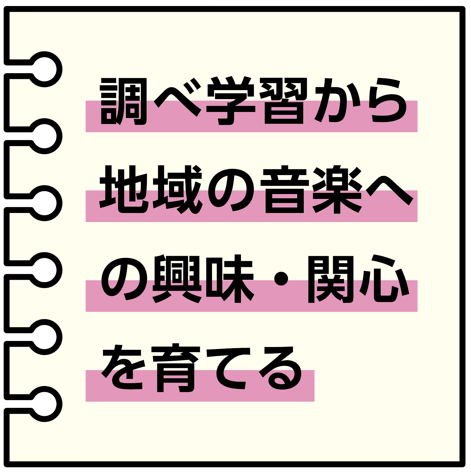 調べ学習を通して地域の音楽への興味・関心を育てる